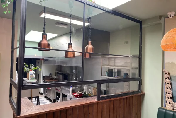 Comptoir en acier laqué