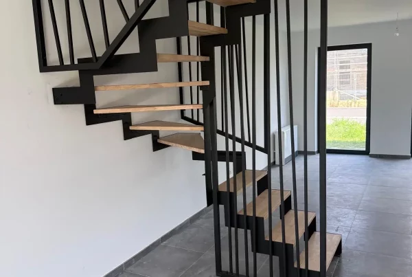 Escaliers intérieurs en acier laqué